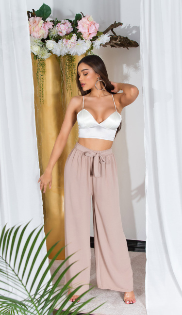 Sexy Koucla Musthave Highwaist Cloth Pants Brown